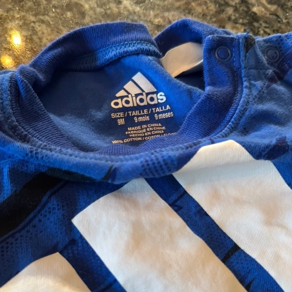Nike and Adidas Kids One Pieces - Blue and Gray EUC 6M